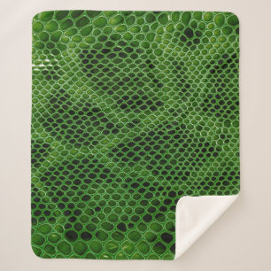 Exotic Snake Skin Background Sherpa Blanket