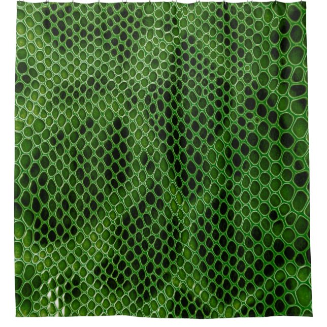 Exotic Snake Skin Background Shower Curtain (Front)