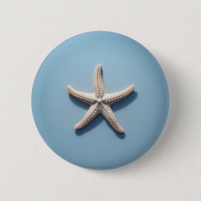 Exotic Starfish with Blue Background 6 Cm Round Badge (Front)