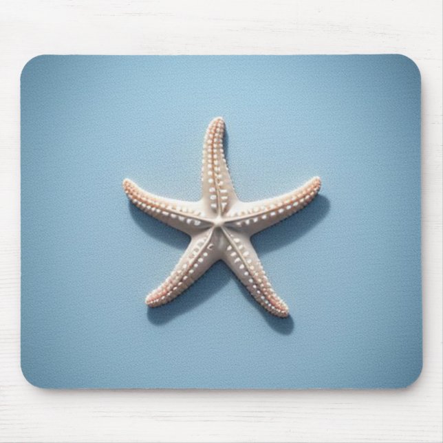 Exotic Starfish with Blue Background Mouse Mat (Front)
