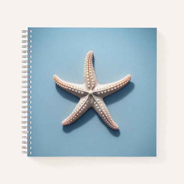 Exotic Starfish with Blue Background Notebook (Front)