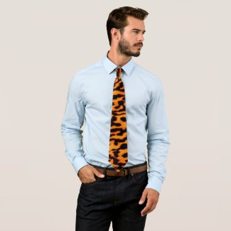 Exotic Stripped Big Cat Safari Deep Orange