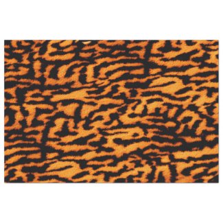 Exotic Stripped Big Cat Safari Deep Orange