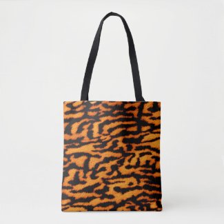 Exotic Stripped Big Cat Safari Deep Orange