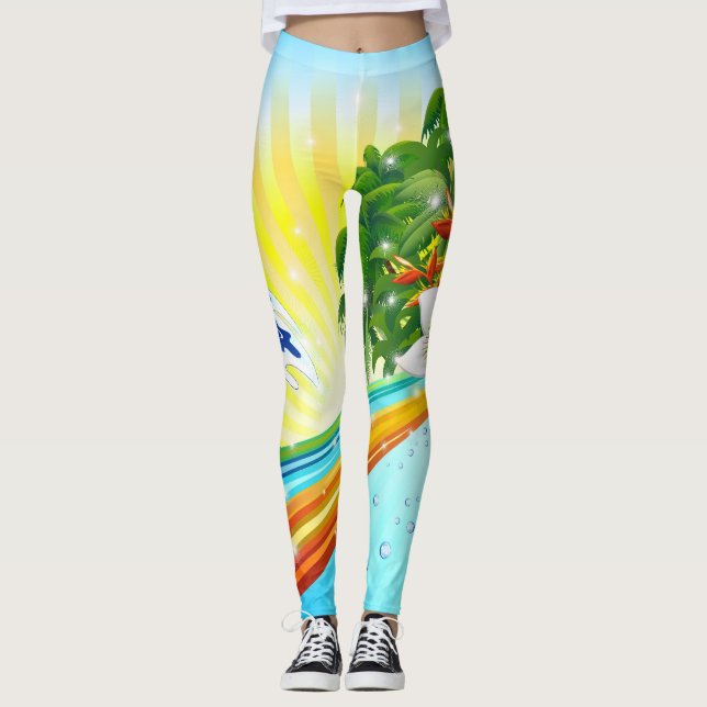 Exotic Summer Holidays Leggings (Front)