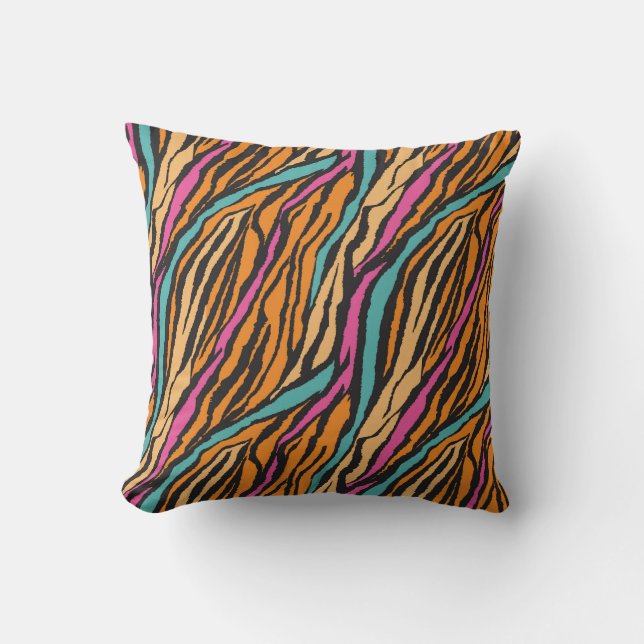 Exotic Tiger Fur Pattern Cushion (Front)