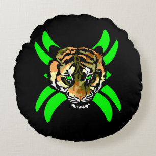Exotic Tiger Round Cushion
