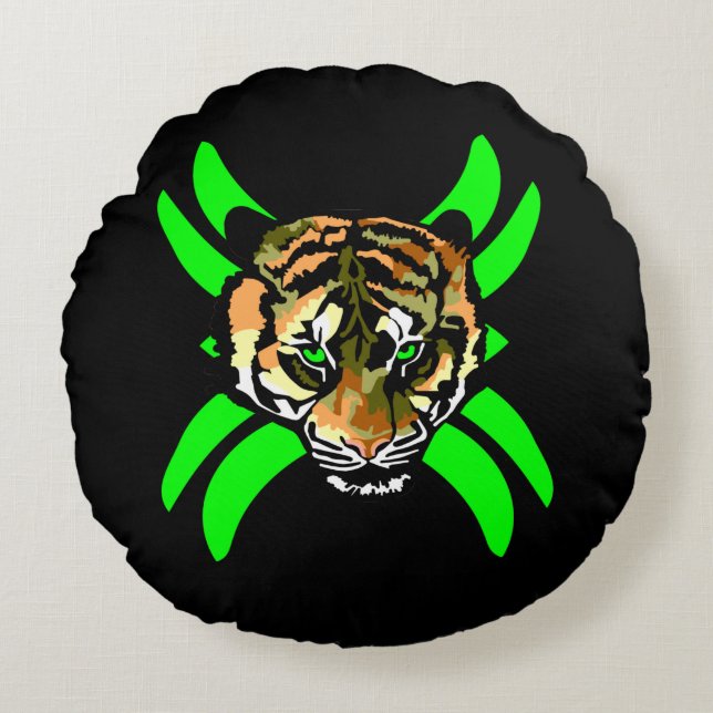 Exotic Tiger  Round Cushion (Front)