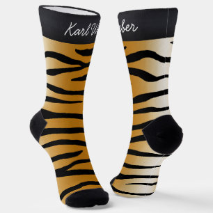 Exotic Tiger Stripes Personalised Wild Animal Socks