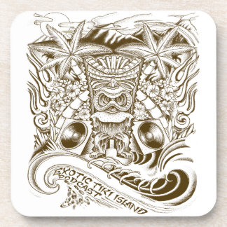 Exotic Tiki Island Podcast Drink Coasters