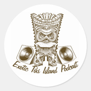 Exotic Tiki Island Podcast Stickers