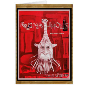 Exotic Tiki menu art!