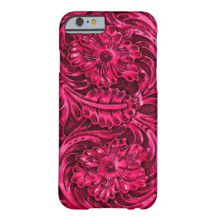 Exotic Tooled Leather Look   fuchsia Barely There iPhone 6 Case