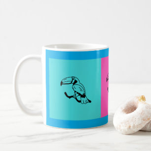 Exotic Toucan Illustration Multi-Color Coffee Mug