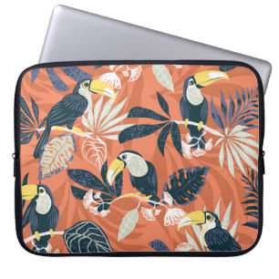 Exotic Toucan Jungle Scene Laptop Sleeve