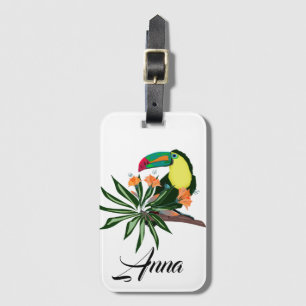 Exotic toucan tropical bird colourful Hawaii natur Luggage Tag