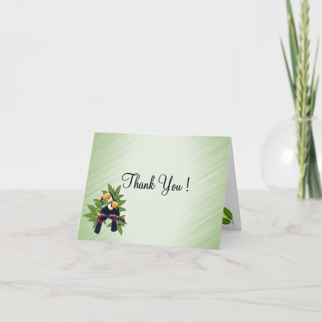 Exotic Toucans Thank You Blank Inside (Front)