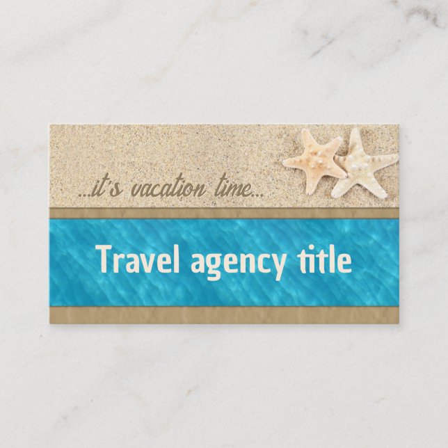 Exotic Travel Agency Business Card (Front)