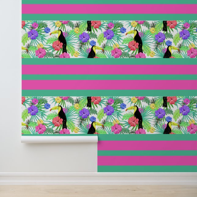 Exotic Tropical Bird Flowers  Wallpaper (Application)