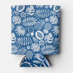 Exotic Tropical Deep Blue Pattern Can Cooler