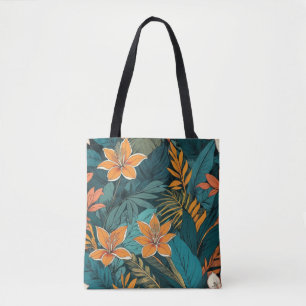 Exotic Tropical Flowers Tote Bag