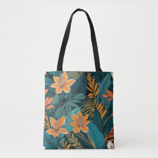 Exotic Tropical Flowers Tote Bag