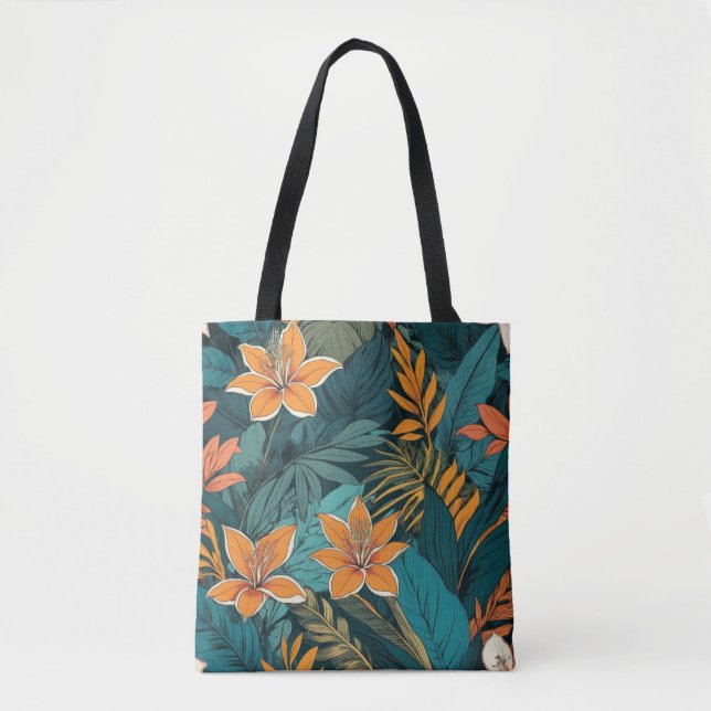 Exotic Tropical Flowers Tote Bag (Front)