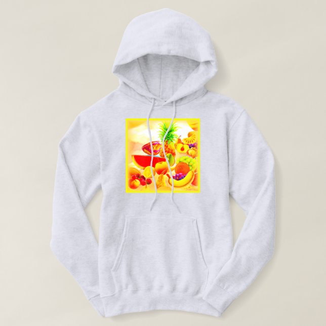 Exotic Tropical Fruits Painting. Buy Now Hoodie (Design Front)