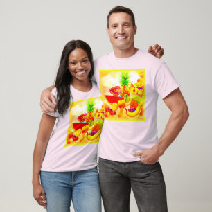 Exotic Tropical Fruits Painting. Buy Now T-Shirt