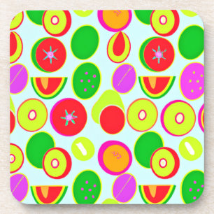 Exotic Tropical Fruits Patterns. Buy Now Coaster