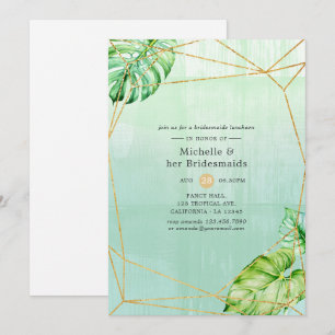 Exotic Tropical Geometric Bridesmaids Luncheon Invitation