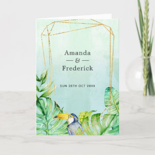 Exotic Tropical Geometric Wedding Programme