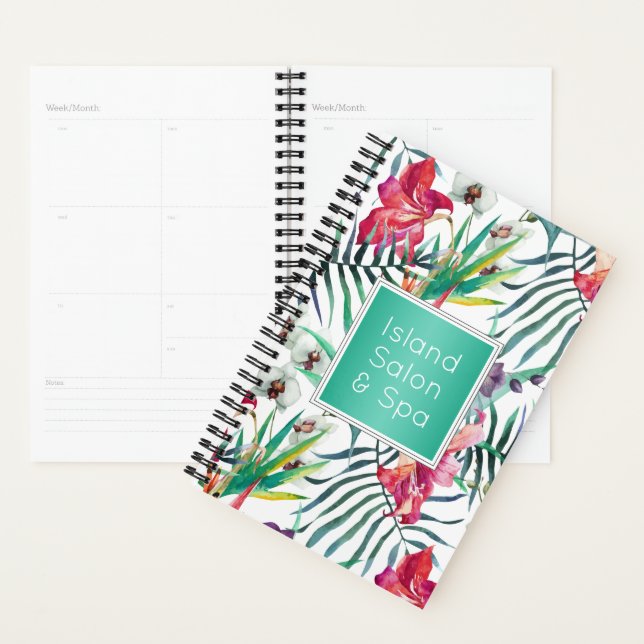 Exotic Tropical Island Style Floral Pattern Planner (Display)