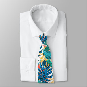 Exotic Tropical Leaves neck tie - Summer