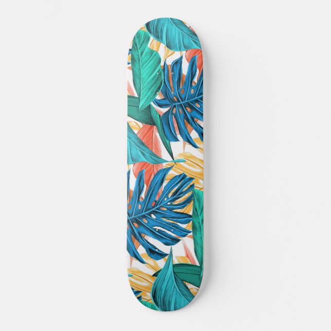 Exotic Tropical Leaves Skateboard (Front)