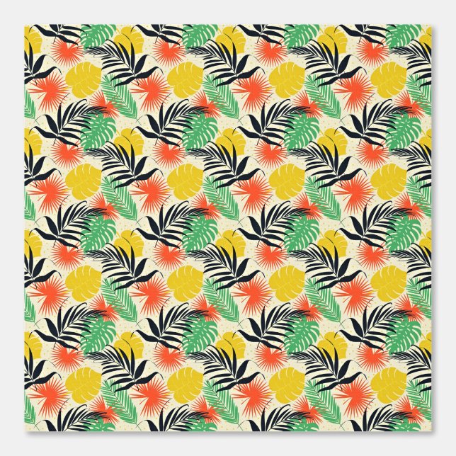 Exotic Tropical Leaves Wallpaper (Front)
