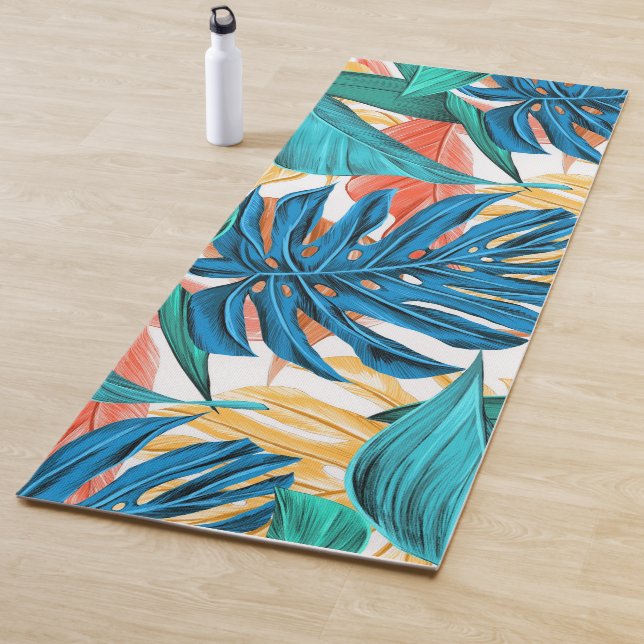 Exotic Tropical Leaves Yoga Mat (In Situ)
