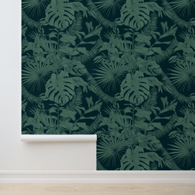  Exotic tropical line illustration. Wallpaper (Application)