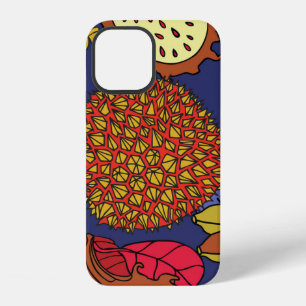 Exotic tropical mix of fruits. Bright floral natur iPhone 12 Case
