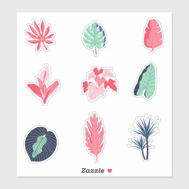 Exotic, Tropical Plant Leaves (Sheet)