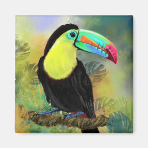 Exotic Tropical Toco Toucan Bird Magnet - Painting