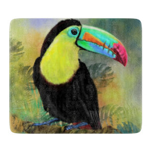 Exotic Tropical Toco Toucan Bird - Painting Migned Cutting Board