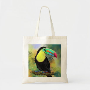 Exotic Tropical Toco Toucan Bird - Painting Migned Tote Bag