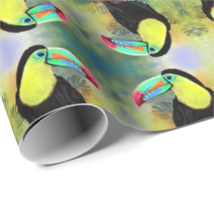 Exotic Tropical Toco Toucan Bird - Painting Wrapping Paper