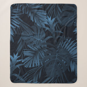 Exotic tropical vrctor background with hawaiian pl sherpa blanket