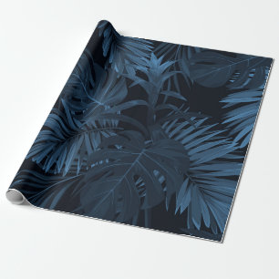 Exotic tropical vrctor background with hawaiian pl wrapping paper