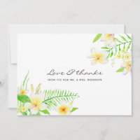 Exotic Watercolor Frangipani Floral Wedding