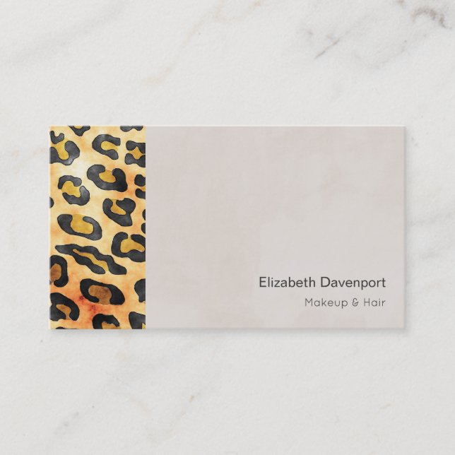 Exotic Wild Animal Skin Business Card (Front)