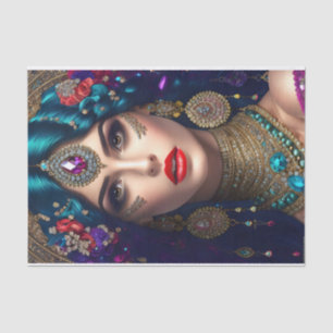 Exotic Woman Decoupage Tissue Paper