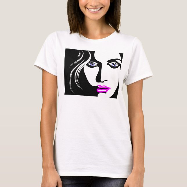 EXOTIC WOMAN FACE ART T-Shirt (Front)
